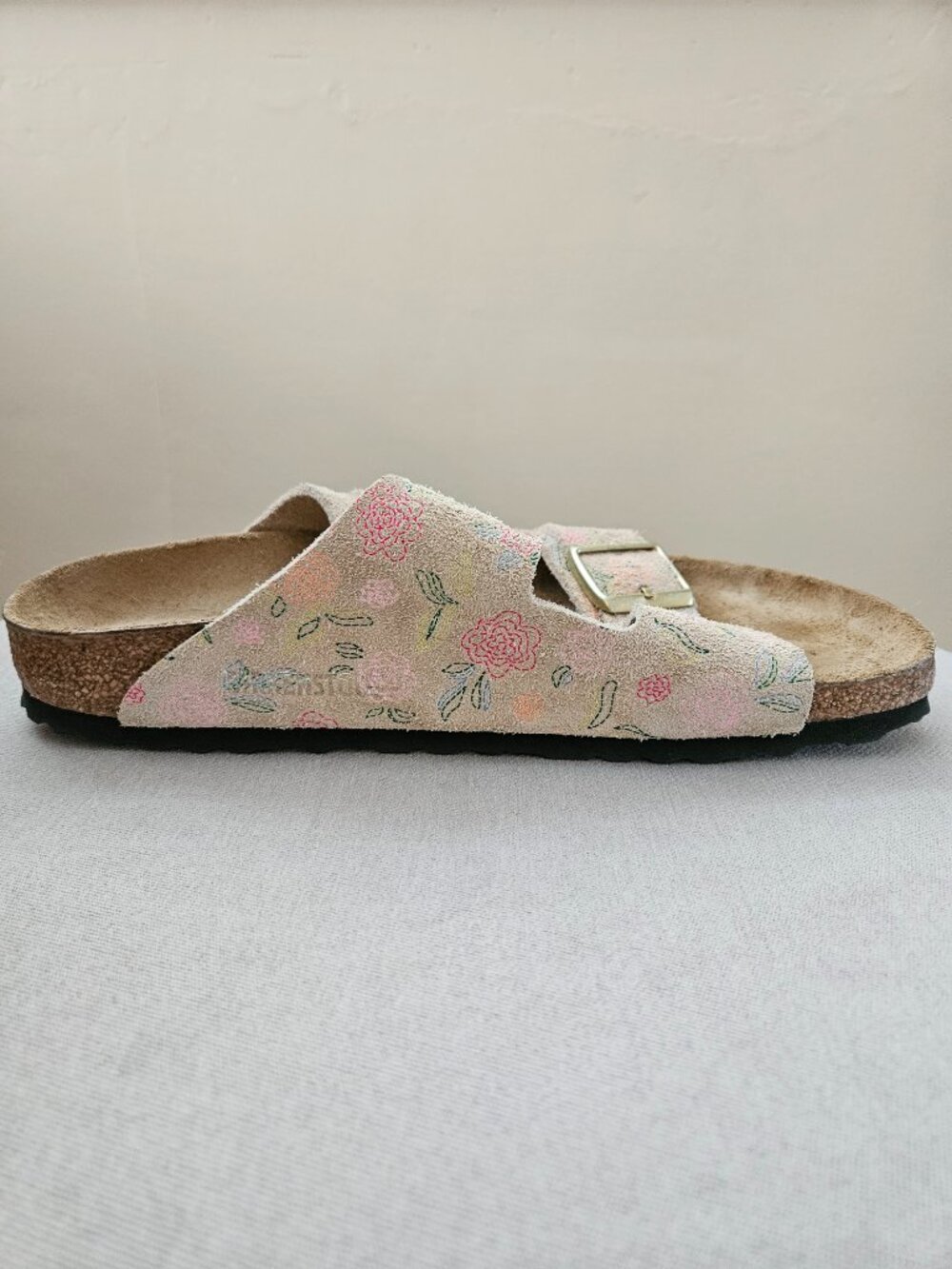 Birkenstock Arizona Suede Sandcastle Floral Sandals Size 40 / US 9 - Picture 6 of 7